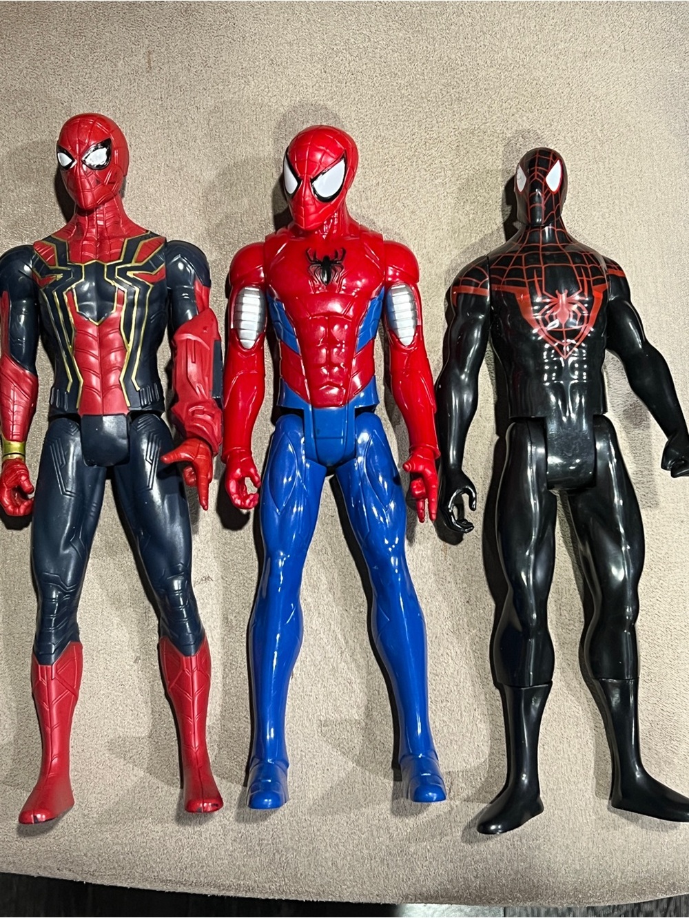 Marvel 12” titans Spider-Man & Miles Morales Action Figures Lot of 3